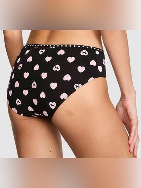 $3/30 ⭐️ Pink by Victoria’s Secret cotton, hiphugger black & pink Dog heart logo